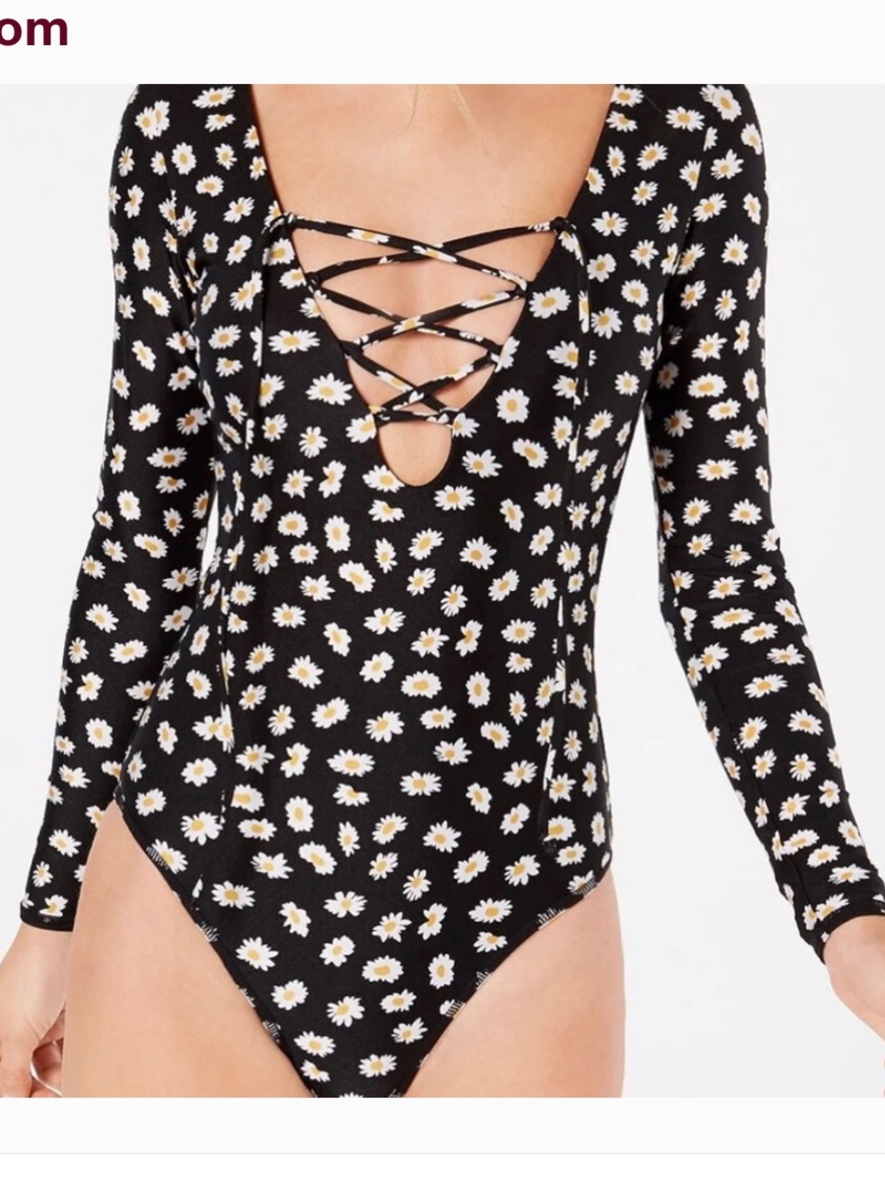 Volcom Black Floral Daisy Print Jacket